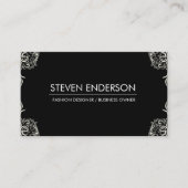 Fancy ontwerper Mode hoeken Visitekaartje (Voorkant)