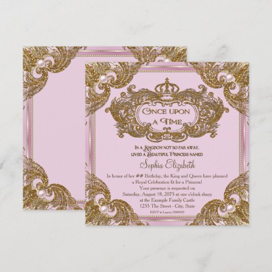 Fancy op een verjaardagsfeestje kaart (Voorkant / Achterkant)