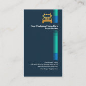 Fancy opwaarts logistiek verkeer van bewegende pij visitekaartje (Achterkant)