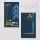 Fancy opwaarts logistiek verkeer van bewegende pij visitekaartje (Voorkant / Achterkant)