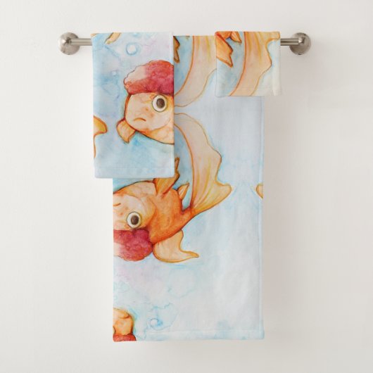Fancy Oranda Goldfish Bad Handdoek (Insitu)