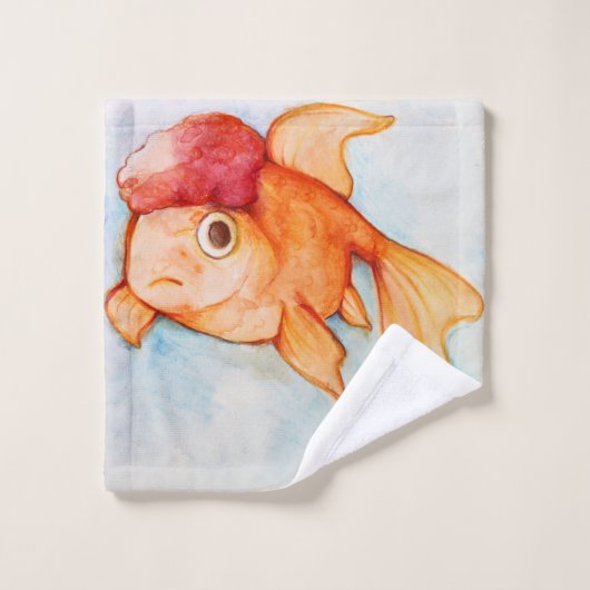 Fancy Oranda Goldfish Bad Handdoek (Wasdoekje)