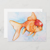 Fancy Oranda Goldfish Briefkaart (Voorkant / Achterkant)
