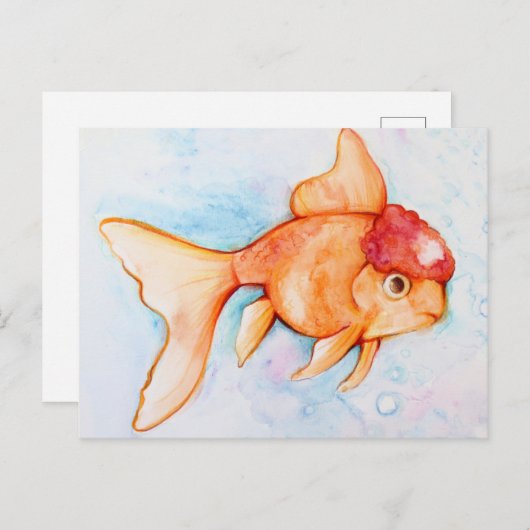 Fancy Oranda Goldfish Briefkaart (Voorkant / Achterkant)