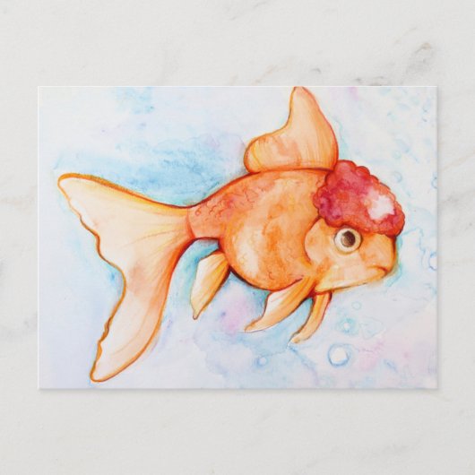 Fancy Oranda Goldfish Briefkaart (Voorkant)