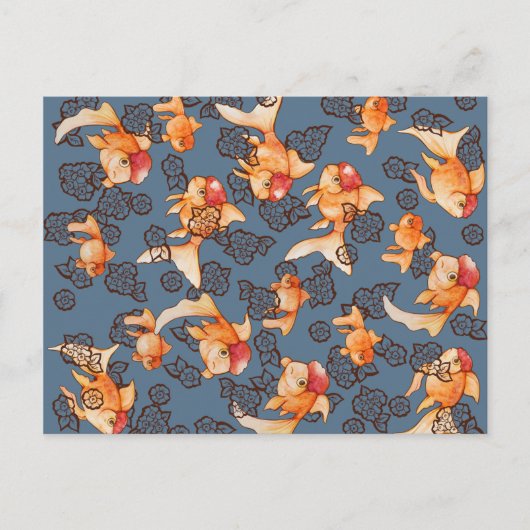 Fancy Oranda Goldfish Briefkaart (Voorkant)