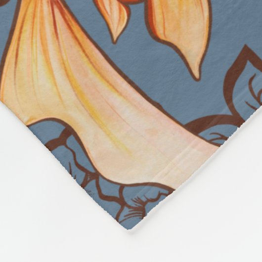 Fancy Oranda Goldfish Fleece Deken (Hoek)