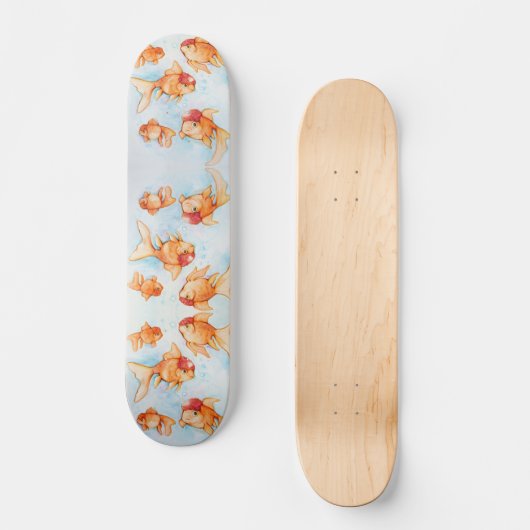 Fancy Oranda Goldfish Persoonlijk Skateboard (Voorkant)