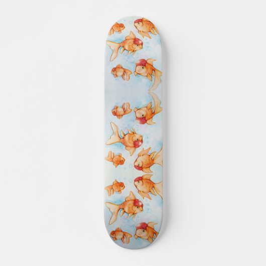 Fancy Oranda Goldfish Persoonlijk Skateboard (Voorkant)