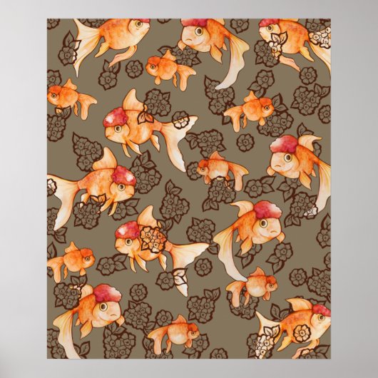 Fancy Oranda Goldfish Poster (Voorkant)