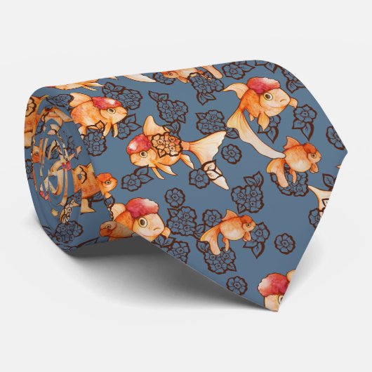 Fancy Oranda Goldfish Stropdas (Opgerold)