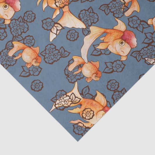 Fancy Oranda Goldfish Tissuepapier (Detail)