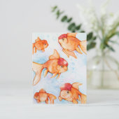 Fancy Oranda Goudvis Briefkaart (Staand voorkant)