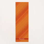 Fancy Oranje striped Artsy Patroon Voeg douanenaam Yogamat (Voorkant)