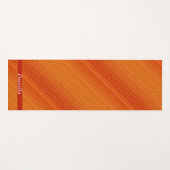 Fancy Oranje striped Artsy Patroon Voeg douanenaam Yogamat (Voorkant (horizontaal))