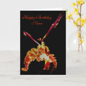 Fancy orchidee ventilator Aangepaste Birthday Kaar Kaart (Gele Bloem)