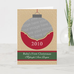 Fancy Ornament Eerste KerstWenskaart Feestdagen Kaart
