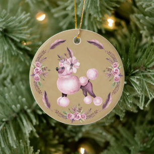 Fancy Ornament van de Franse Poodle Floral