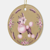 Fancy Ornament van de Franse Poodle Floral (Links)