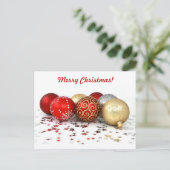 Fancy Ornamenten voor kerstbal met prachtige sterr Feestdagenkaart (Staand voorkant)