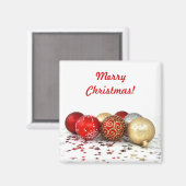 Fancy Ornamenten voor kerstbal met prachtige sterr Magneet (Voorkant / Achterkant)