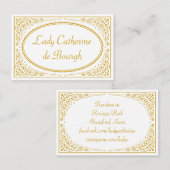 Fancy oude, gefaseerde klas Victoriaans persoonlij Visitekaartje (Voorkant / Achterkant)