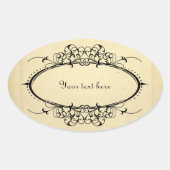 Fancy ovaal  Lijst  Ovale Sticker (Voorkant)