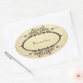 Fancy ovaal  Lijst  Ovale Sticker (Envelop)