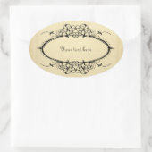 Fancy ovaal  Lijst  Ovale Sticker (Tas)