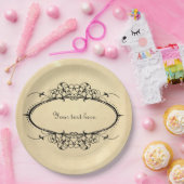 Fancy ovaal  Lijst  Papieren Bordje (Feest)