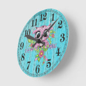 Fancy Owl Mason Round Wall klok (Hoek)