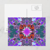 Fancy Paars briefkaart (Voorkant / Achterkant)