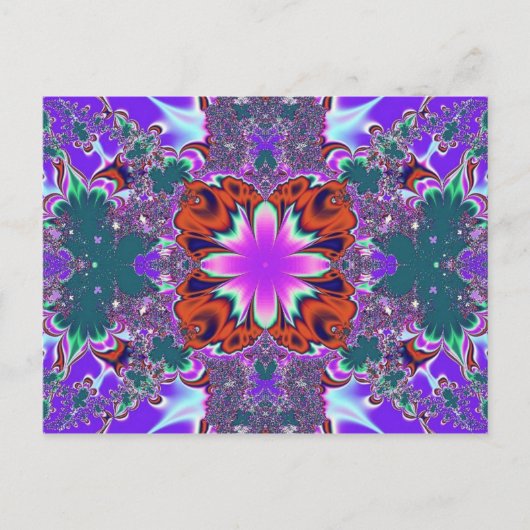 Fancy Paars briefkaart (Voorkant)