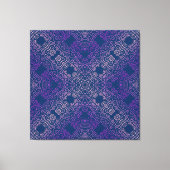 fancy paarse arabesk ontwerp canvas afdruk (Voorkant)