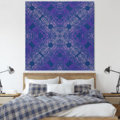 fancy paarse arabesk ontwerp canvas afdruk (Insitu (Slaapkamer))