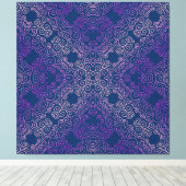 fancy paarse arabesk ontwerp canvas afdruk (Insitu (Houten vloer))
