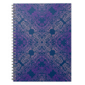 fancy paarse arabesk ontwerp notitieboek (Voorkant)