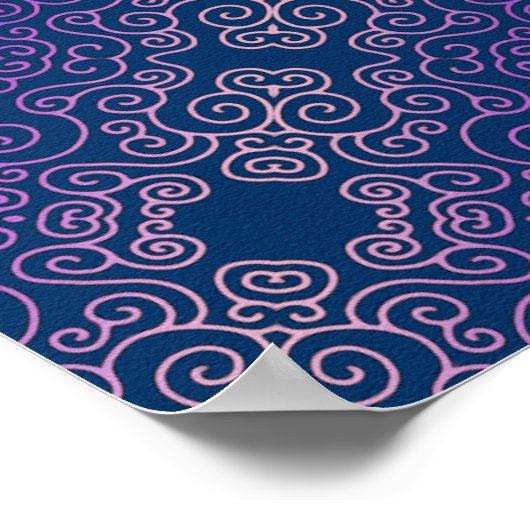 fancy paarse arabesk ontwerp poster (Hoek)