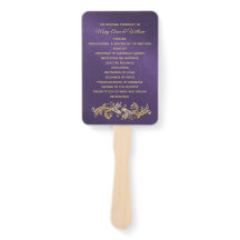 Fancy Paarse Damask Trouwprogramma Fan