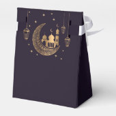 Fancy Paarse en Gouden Ramadan Kareem Gift Bedankdoosjes (Achterkant)