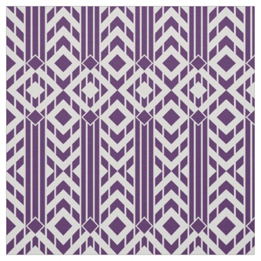 Fancy Paarse & Grijze Chevron Stripes Stof (Swatch)