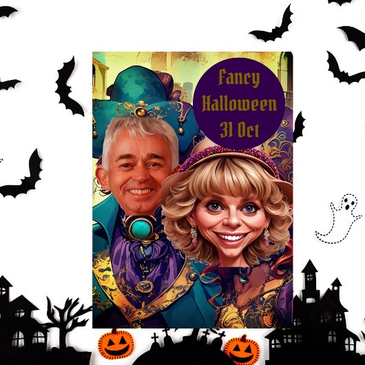 Fancy paarse karikatuur in Venetië Kaart