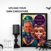 Fancy paarse karikatuur in Venetië Kaart