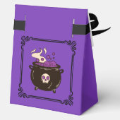 Fancy Paarse Magick Halloween Bedankdoosjes (Achterkant)