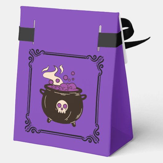 Fancy Paarse Magick Halloween Bedankdoosjes (Achterkant)