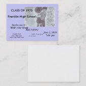 Fancy paarse reünkaart visitekaartje (Voorkant / Achterkant)