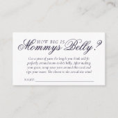Fancy Paarse script | Hoe groot is Mommys Belly Informatiekaartje (Voorkant)
