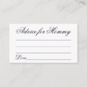 Fancy Paarse script | Modern Baby shower advies Informatiekaartje (Voorkant)