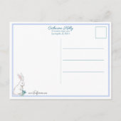 Fancy paasbundel in mandje met vergeet-me-nots briefkaart (Achterkant)