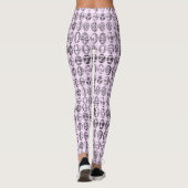 Fancy paaseipatroon roze leggings (Achterkant)